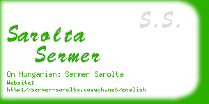 sarolta sermer business card